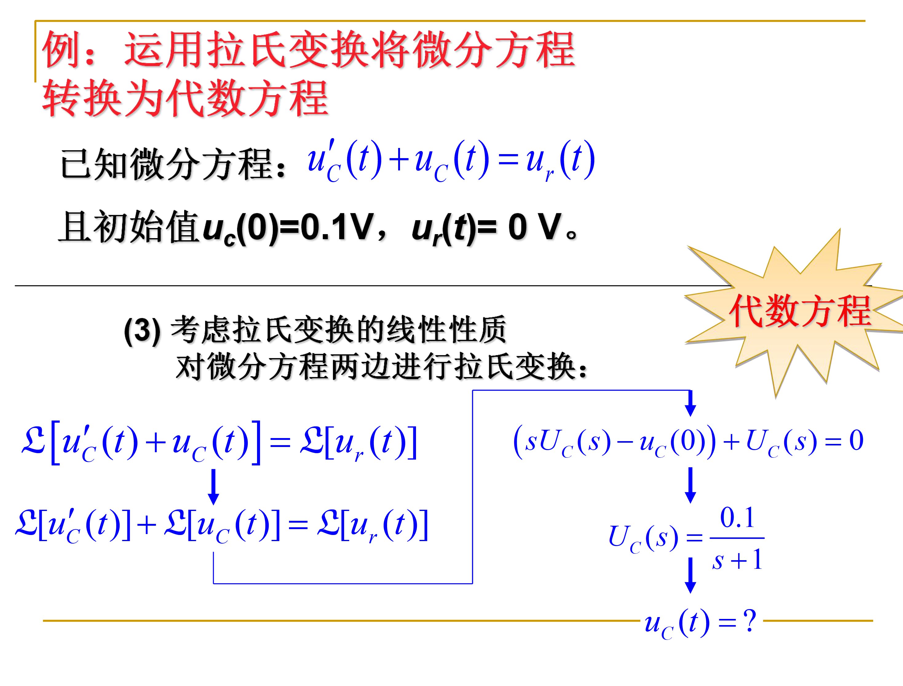 例题4：拉氏变换