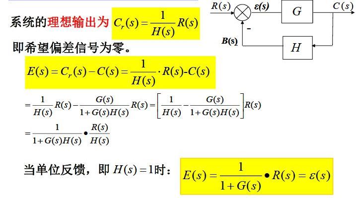 输入作用下的稳态误差的定义